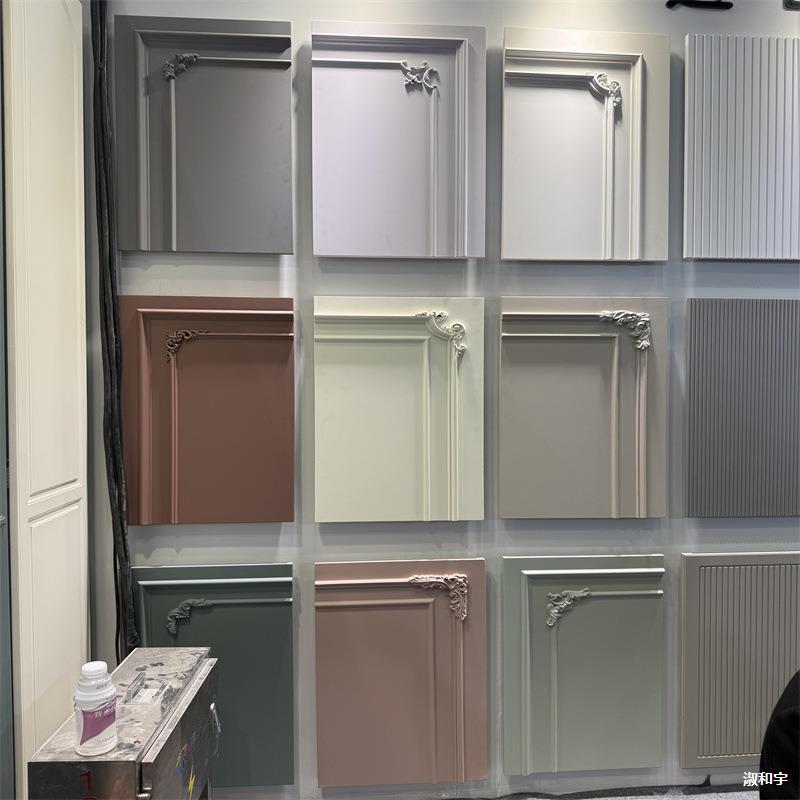 Painted Veneer Panels Can Be Customized for Rooms in Hangzhou French Style Medieval Painted Mixed Oil Kitchen Cream Style Wardrobe Door Panels and Cabinets