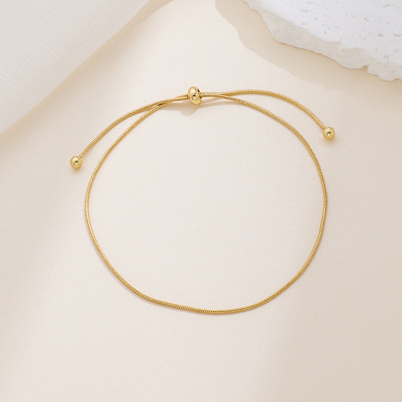 Gold-Plated Simple and Fashionable Anklets Wholesale, Holiday Style, Light Luxury, Niche High-End Foot Jewelry, High-End Feel, Personalized and Versatile Anklets
