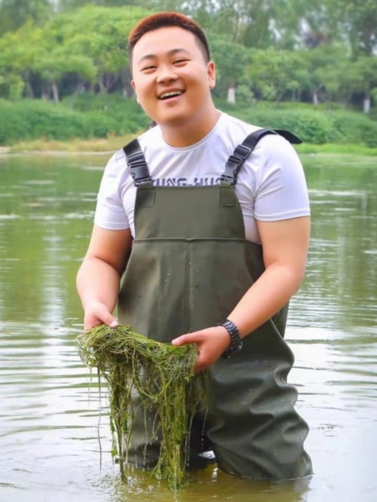 Waterproof Waders with Integrated Jacket, Half-Body River Fishing Waders with Spears, Wading Rain Pants, Shoes, and Boots, Integrated Leather Fishing Pants