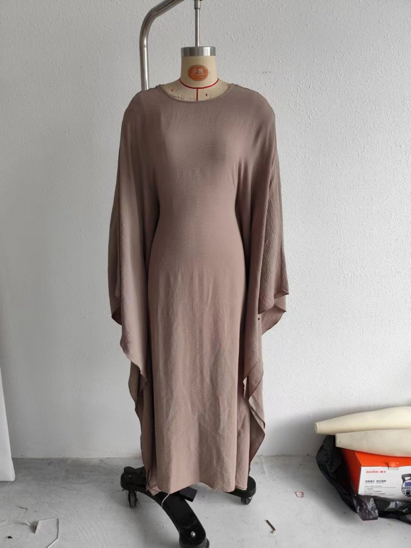 Women's Elegant Long-Sleeve Solid Color Dress