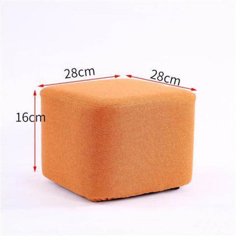 주황색 높이 16cm 사각 스툴 - 장인 정신으로 엄선