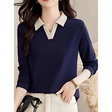 N 66891 Long Sleeve Collar T-Shirt ���I�L��T�� �羳�W��