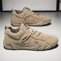 Men's Round Head Leather Hanger Style Casual Loafers with Front Buckle, Flat Sole Men's Casual Shoes Wholesale