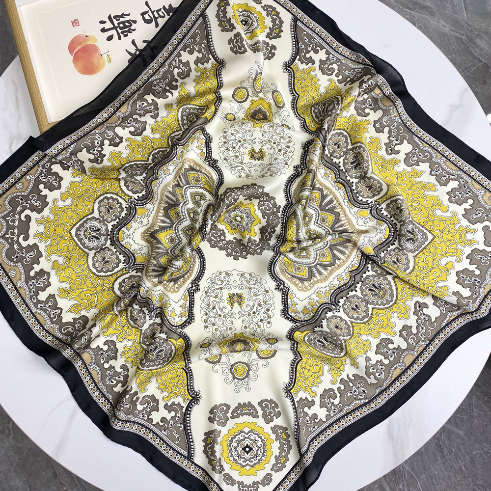 Totem Pattern All Seasons Season Women'S Gender Women's Ethnic Style Totem Satin Silk Scarves