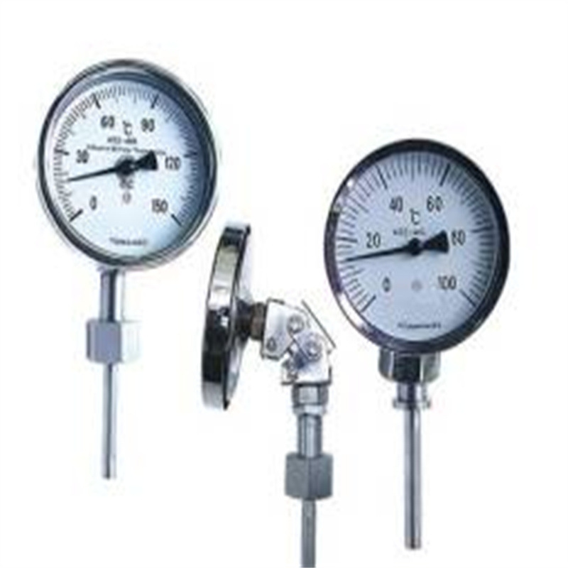 双金属温度计-20-100℃ 表盘直径60 径向 6mm*80 M18*1.5内螺纹