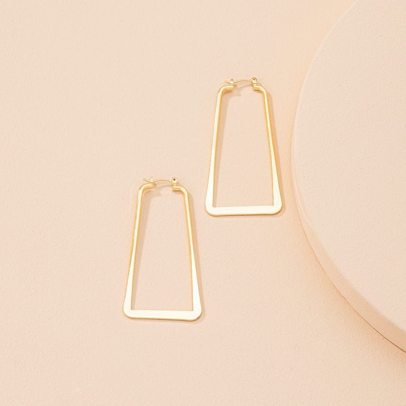 Korean Geometric Alloy Earrings display picture 2