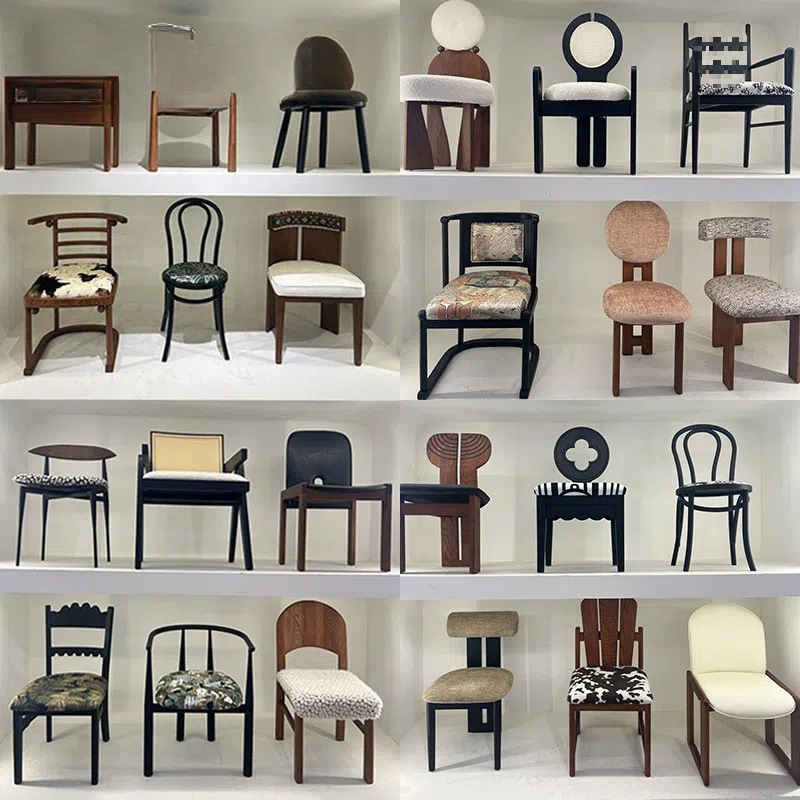 Ash Wood Dining Chair Designer Home Back Chair French Retro Solid Wood Mid-Century Style Chair Dining Table Chair Ash Wood Dining Chair Designer Home Back Chair French Retro Solid Wood Mid-Century Style Chair Dining Table Chair