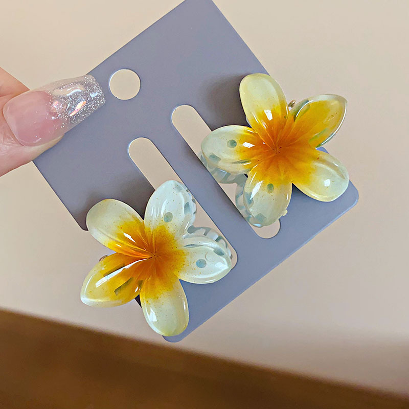 Super hada organza flor perla pinza para el cabello pinza dulce y elegante pinza de tiburón estilo literario de nicho accesorios para el cabello