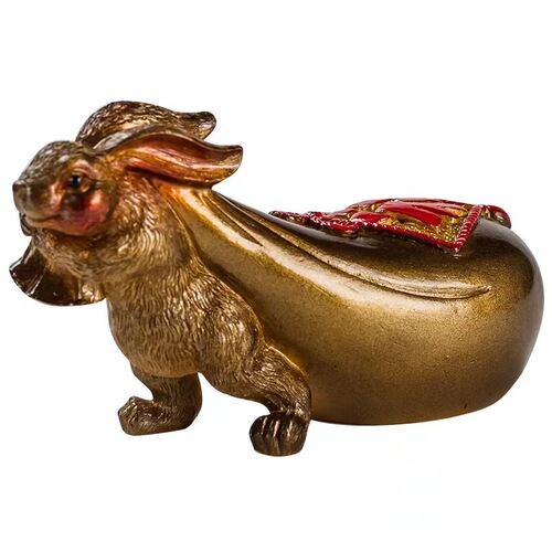 Color-changing tea pet mini rabbit wealth charm decorative tea table tea stand, resin, cute, Gongfu tea set, gift wholesale