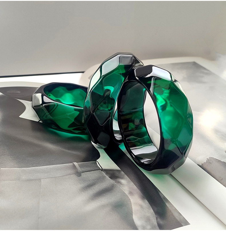 1 Piece Quantity Holiday, Shopping Occasion Acrylic Material Elegant Retro Streetwear Solid Color Arylic Bangles Wholesale