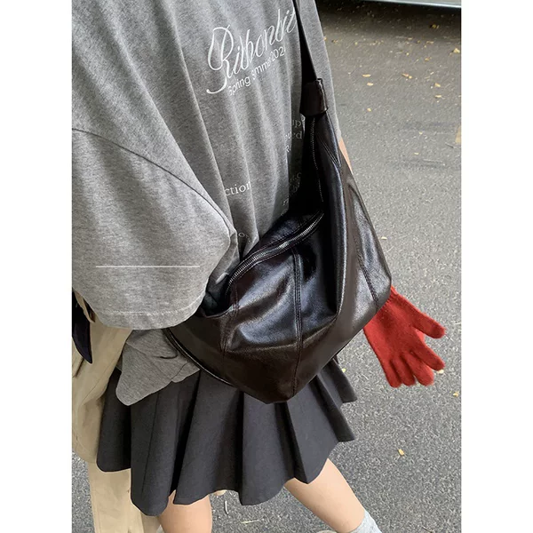 Cross-border Retro Niche Underarm Bag Women's 2024 New Large Capacity Dumpling Bag Simple All-match Shoulder Crossbody Bag