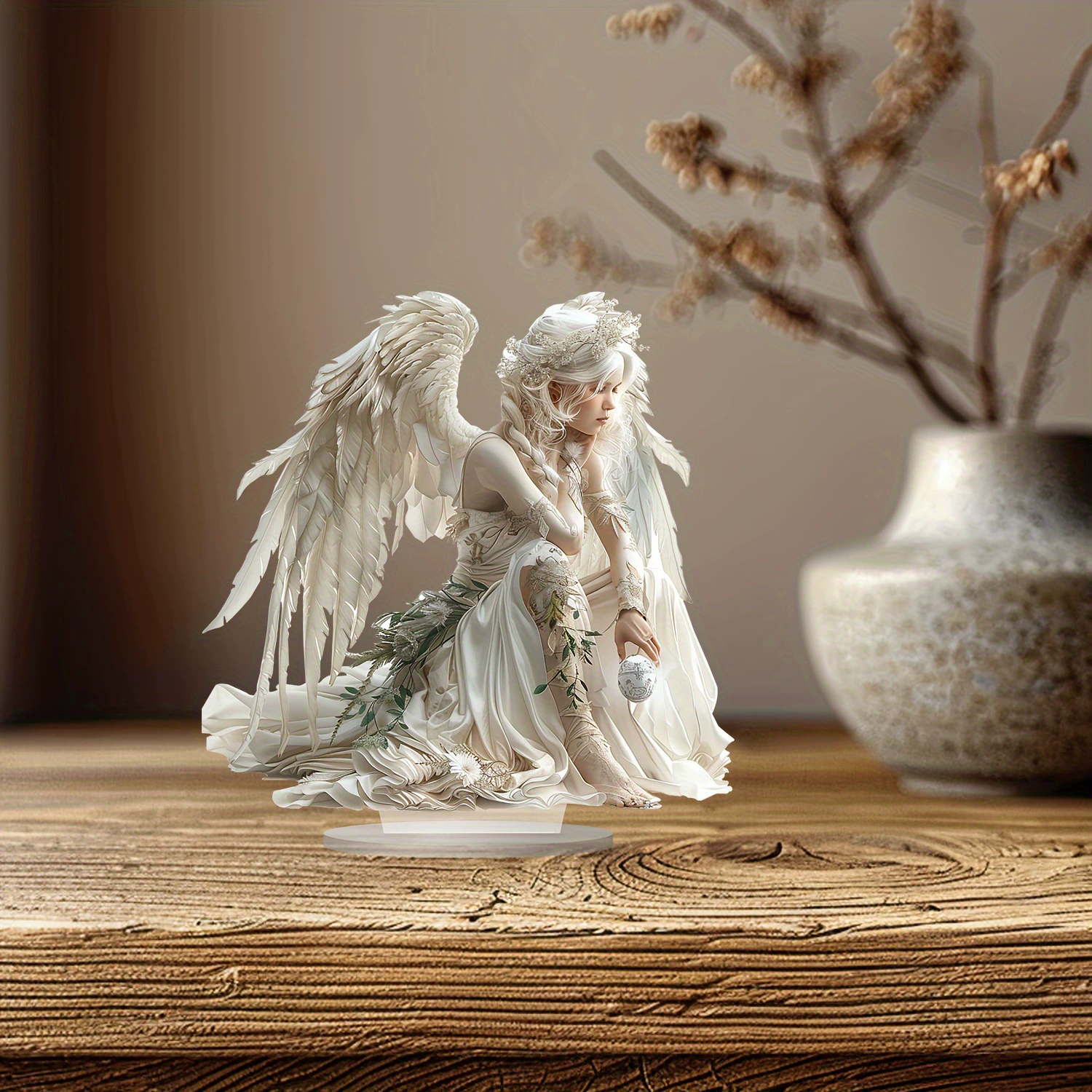 Через границу есть красивый хрустальный шар ангел акрилная вывеска вдохновляющая настольная доска украшения дома