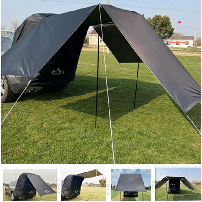 SUV roof tent, car rear tent, self-driving travel, barbecue, camping, car-mounted sunshade, waterproof, mosquito-proof, trunk travel, simple