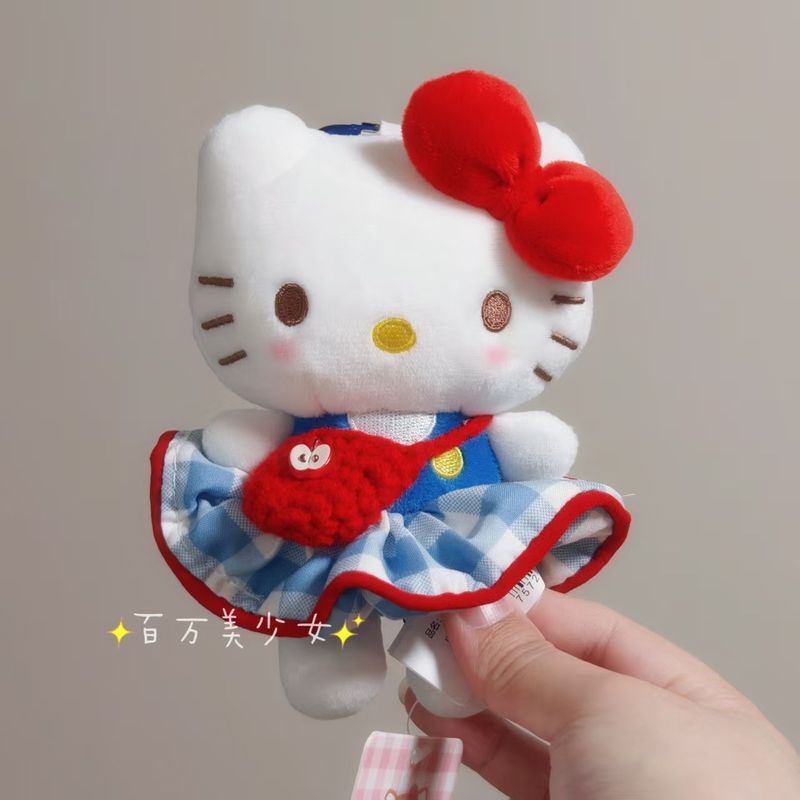 苹果挎包大摆裙kitty挂饰哈喽kitty包包挂饰kt玩偶公仔挂件|undefined