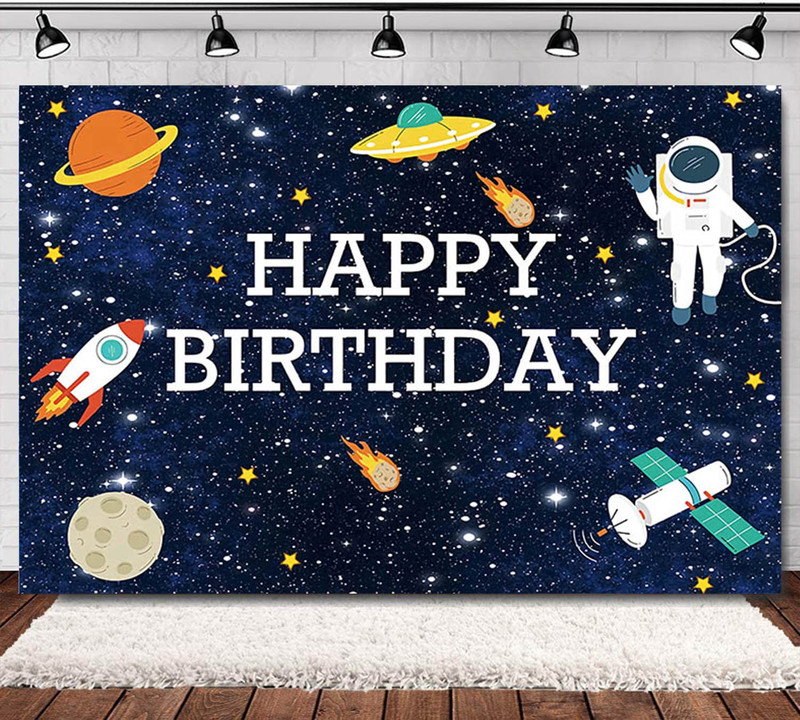 New space astronaut frozen snow white children's birthday theme photography background cloth decoration New space astronaut frozen snow white children's birthday theme photography background cloth decoration