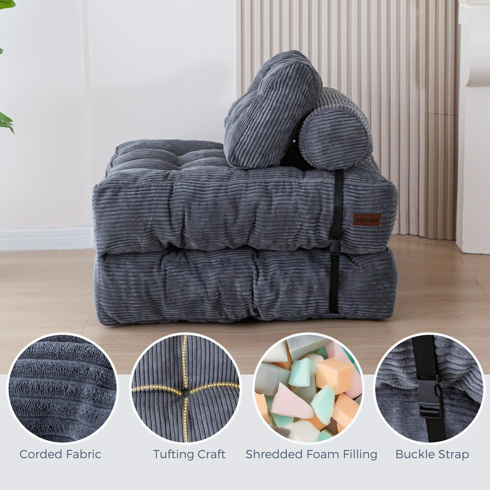 Amazon explosión esponja comprimida sofá cama plegable doble cama individual pequeña casa sofá perezoso sala de estar