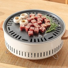 ティーバーベキューコンロ、家庭用屋外バーベキューコンロ、バーベキューポット、カーボンキャンプストーブセット、コンプリートセット