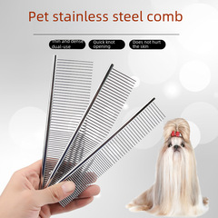 Comb Cat Dog Stainless Steel Unraveling Comb Teddy Small and Medium Dog Style Grooming Brush Steel Comb Pet Cleaning Supplies