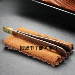 Tea Clip Cup Washing Accessories Solid Wood Kung Fu Tea Set Household Teaspoon Tea Clip Bamboo Tweezers Clip Tea Cup Tea Ceremony