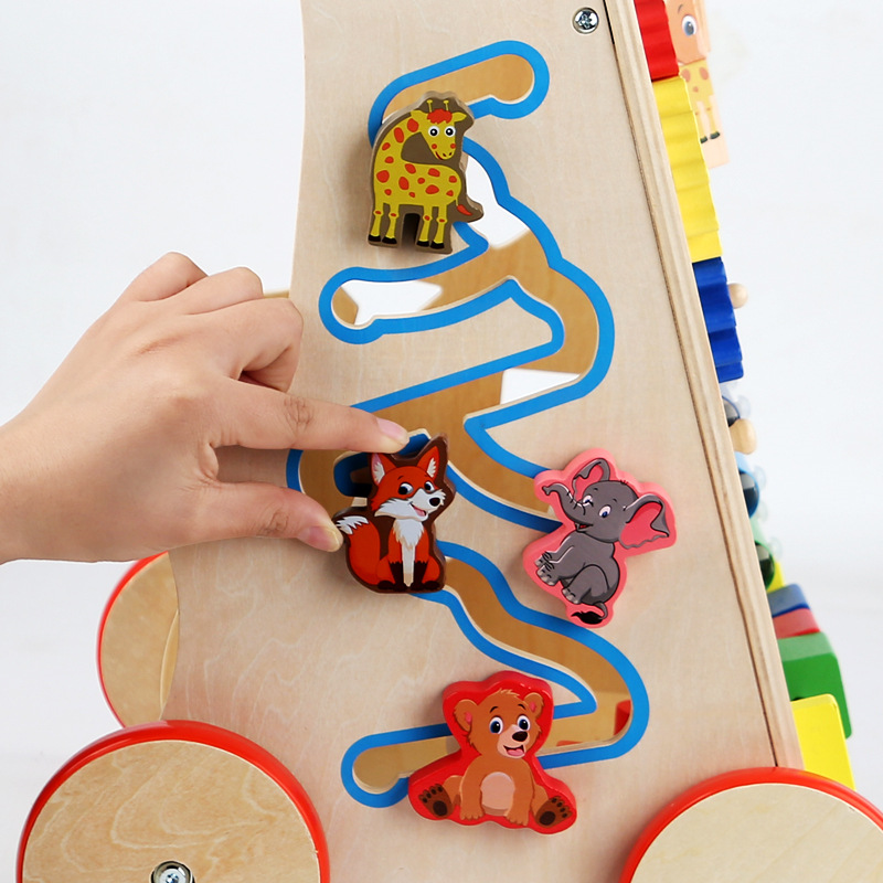 Juguetes transfronterizos CE / CPC niños rompecabezas de madera multifuncional caminante cochecito para niños que aprenden a caminar caminante