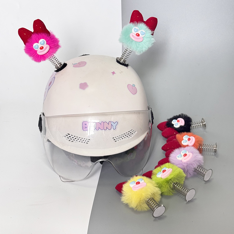 Cute Helmet Accessories Spring Coal Ball Outdoor Helmet Decoration