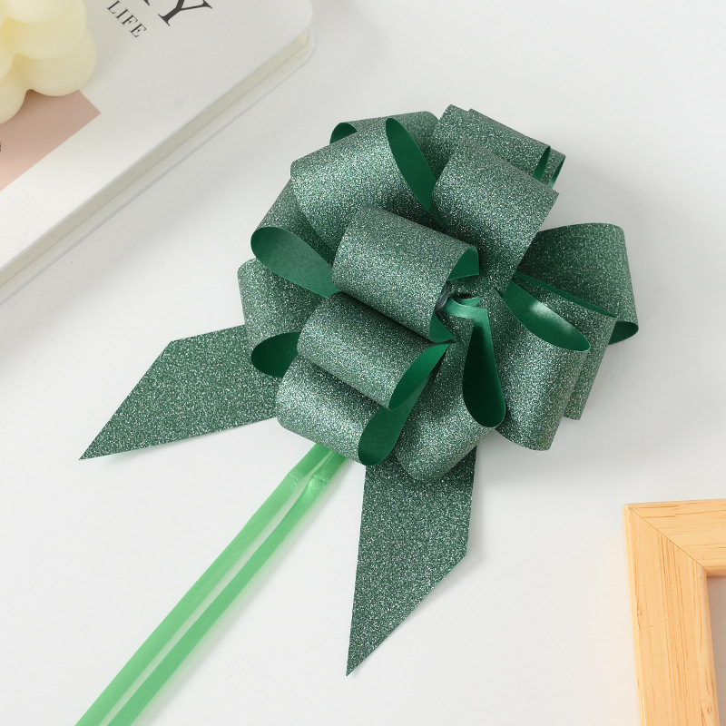 Venta caliente transfronteriza 50 Glitter bola recubierta flor Navidad regalo decoración cinta cristal cebolla esférica guirnalda