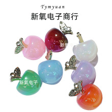 水晶苹果装饰品礼物 diy平安创意钥匙扣吊坠包包 车载装饰小物件