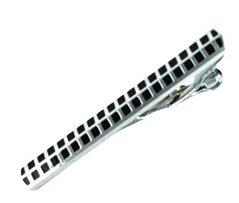 Dali Western Men's Business Tie Clip Fashion French Shirt Uniform Tie Clip Iron Black Enamel Tie Clip