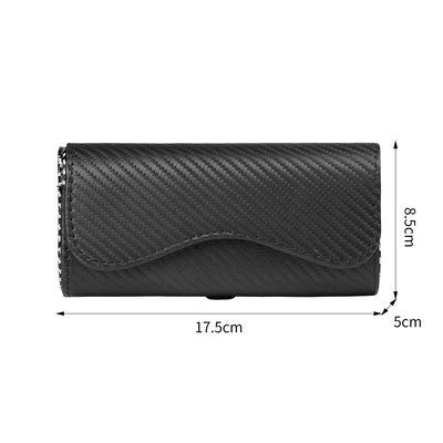 Glasses Case with Carbon Fiber: Car Glasses Clip/Bill Clip