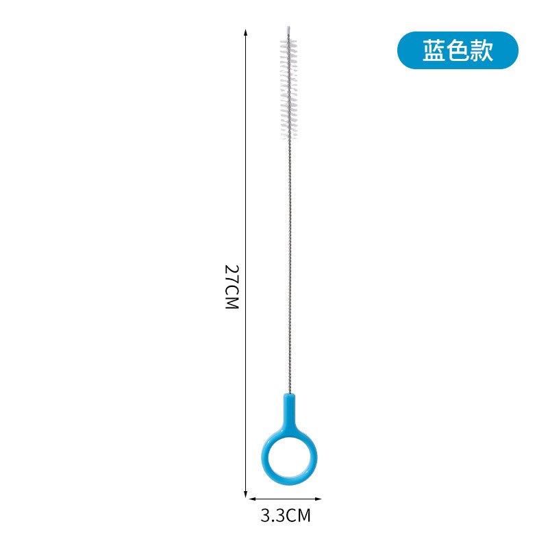 跨境圆环手柄婴儿吸管刷奶嘴刷儿童水杯吸管刷清洁刷子细毛刷加长|undefined