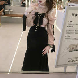 初雪浮光 日系清楚系少女风千金显瘦连衣裙中长款2026秋季新款女