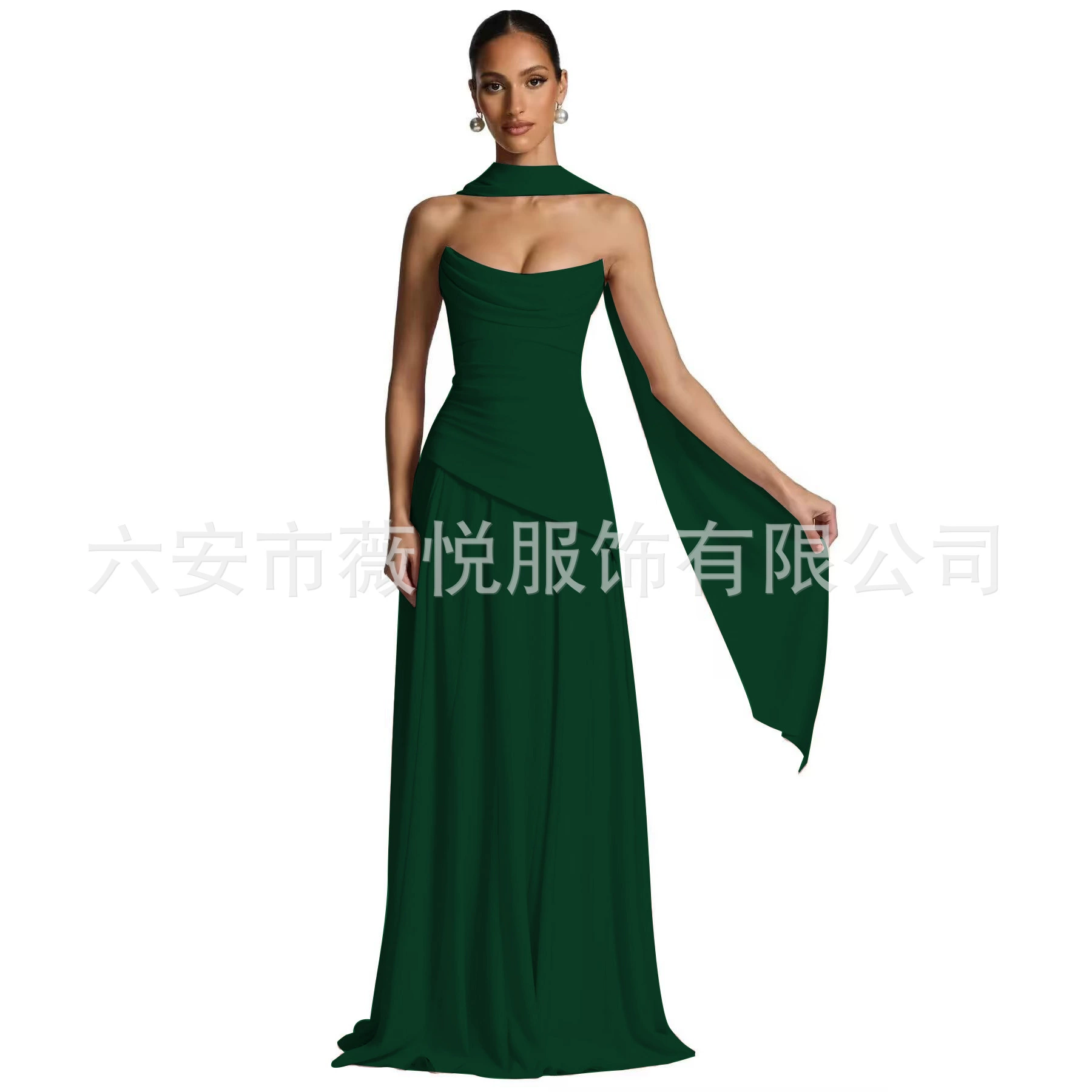 Colored bra top, design fitted evening dress, European style, trend of season, backless