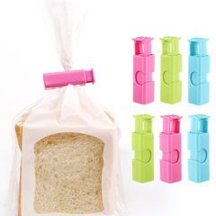 Kitchen push-type snack bag sealing clip, fresh-keeping sealing and moisture-proof clip, food condiment bread bag clip