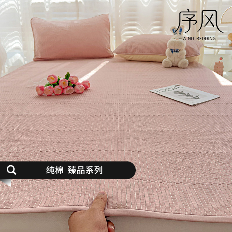 Non-Slip Quilted Bed Sheet Mattress Cover Pure Cotton Mosquito Net 2026 Large Size Bunk Bed 200220 Children's Silver Gray