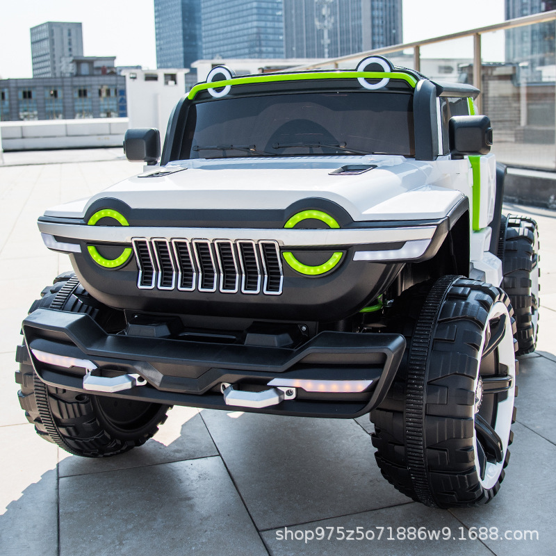 Coche eléctrico para niños puede sentarse doble coche de juguete de control remoto para bebés vehículo todoterreno de control remoto de cuatro ruedas Coche eléctrico para niños