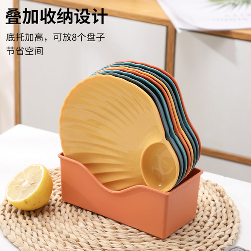 Source Factory Creative Dim Sum Dumpling Plate Shell Snacks Snacks Dipping Sauce Fruit Candy Bone Dishes Plastic