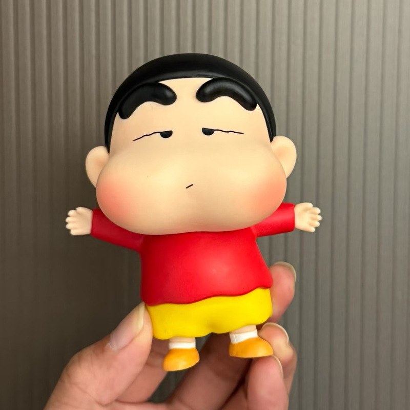 蜡笔小新蜡笔小新跌倒屁屁小新手办卡通可爱动漫潮玩公仔桌面摆件|undefined
