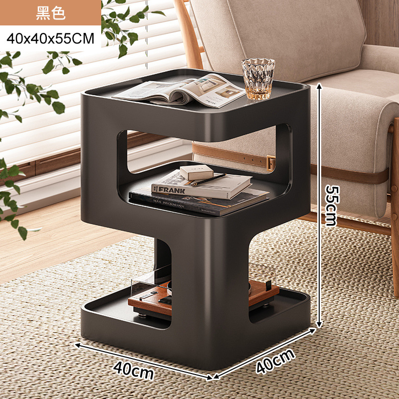 Mesa lateral, sofá, armario lateral, sala de estar, mesa de centro pequeña para el hogar, dormitorio simple y moderno, mesita de noche creativa de hierro forjado, mesa auxiliar