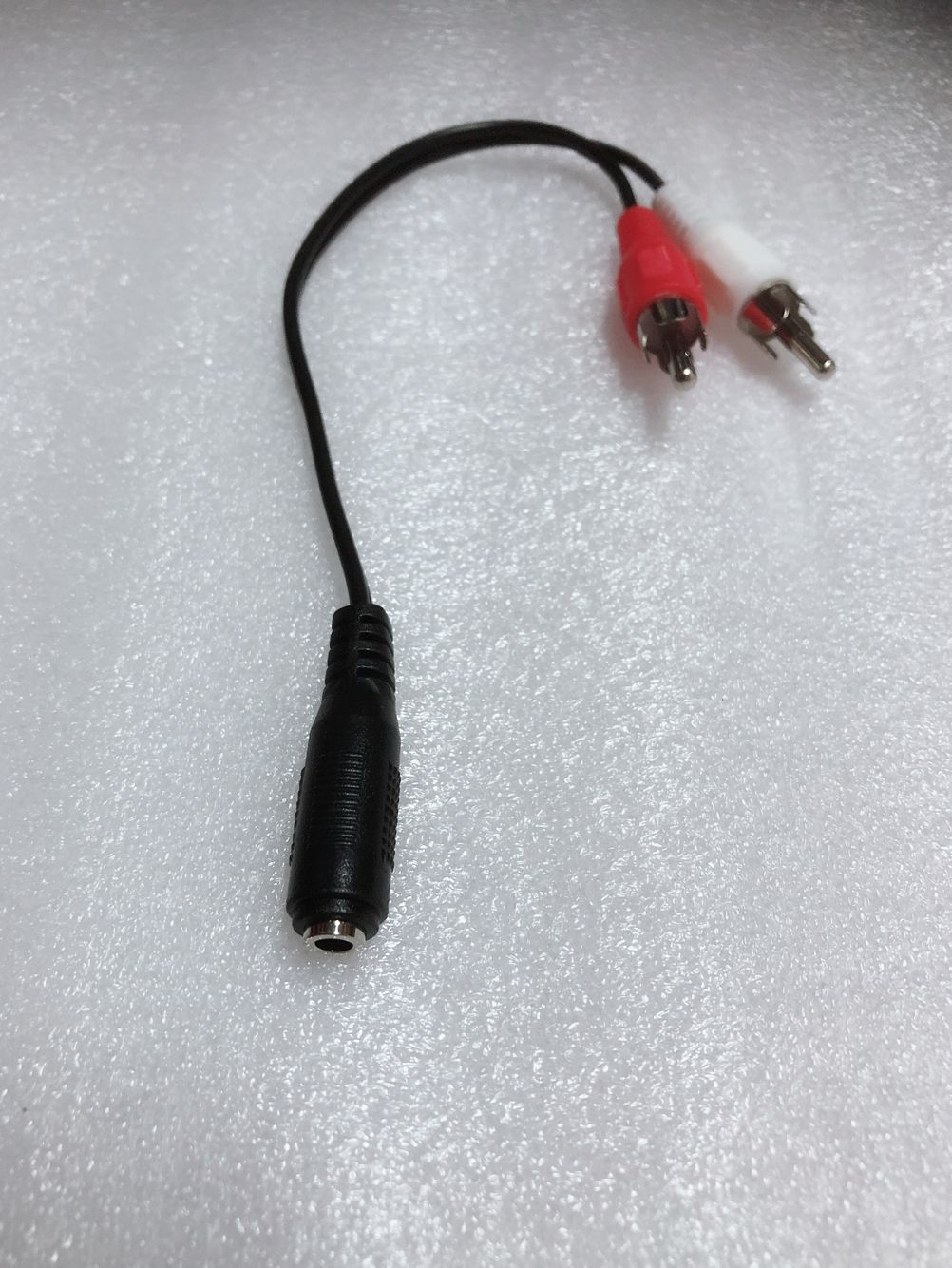 3.5音频母转2RCA公 音频线 红白双声道转接线 3.5母转双莲花公