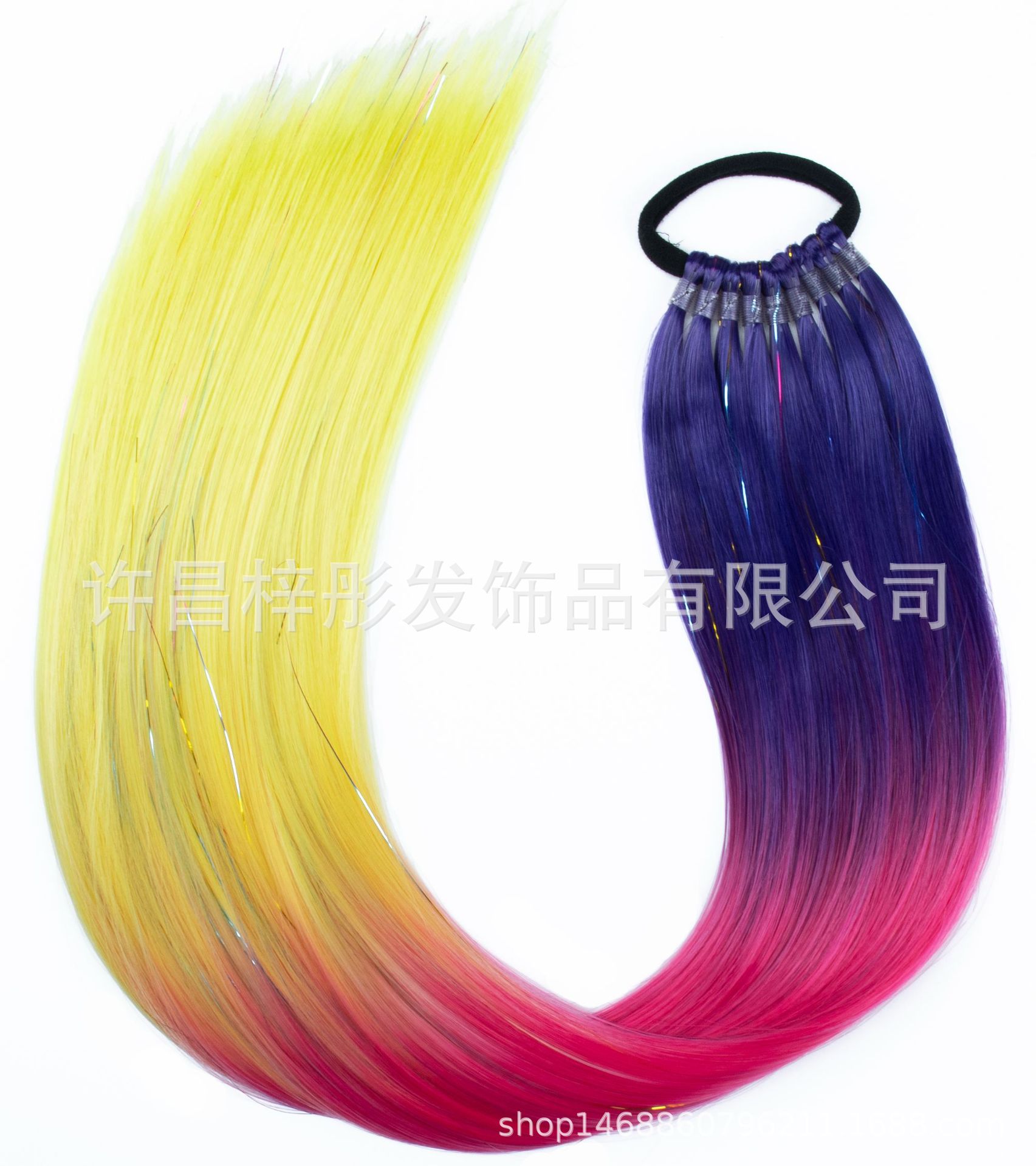 Moda EZ trenza color láser largo caballo cabello peluca color trenza sucia tendencia 9 caballo de oro y plata