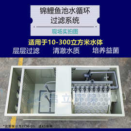 户外鱼池过滤器大型反冲洗一体锦鲤水循环微滤机养鱼净化过滤系统
