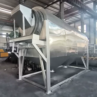 定做1560型不锈钢滚筒筛密封式滚筒筛分机25目筛网单层齿轮滚筒筛