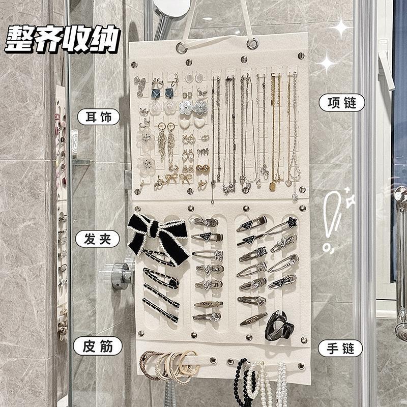 simple colgar clip para el cabello corda para el cabello almacena bolsa colgante clip de tiburón casero collar caja de joyería colgante pared