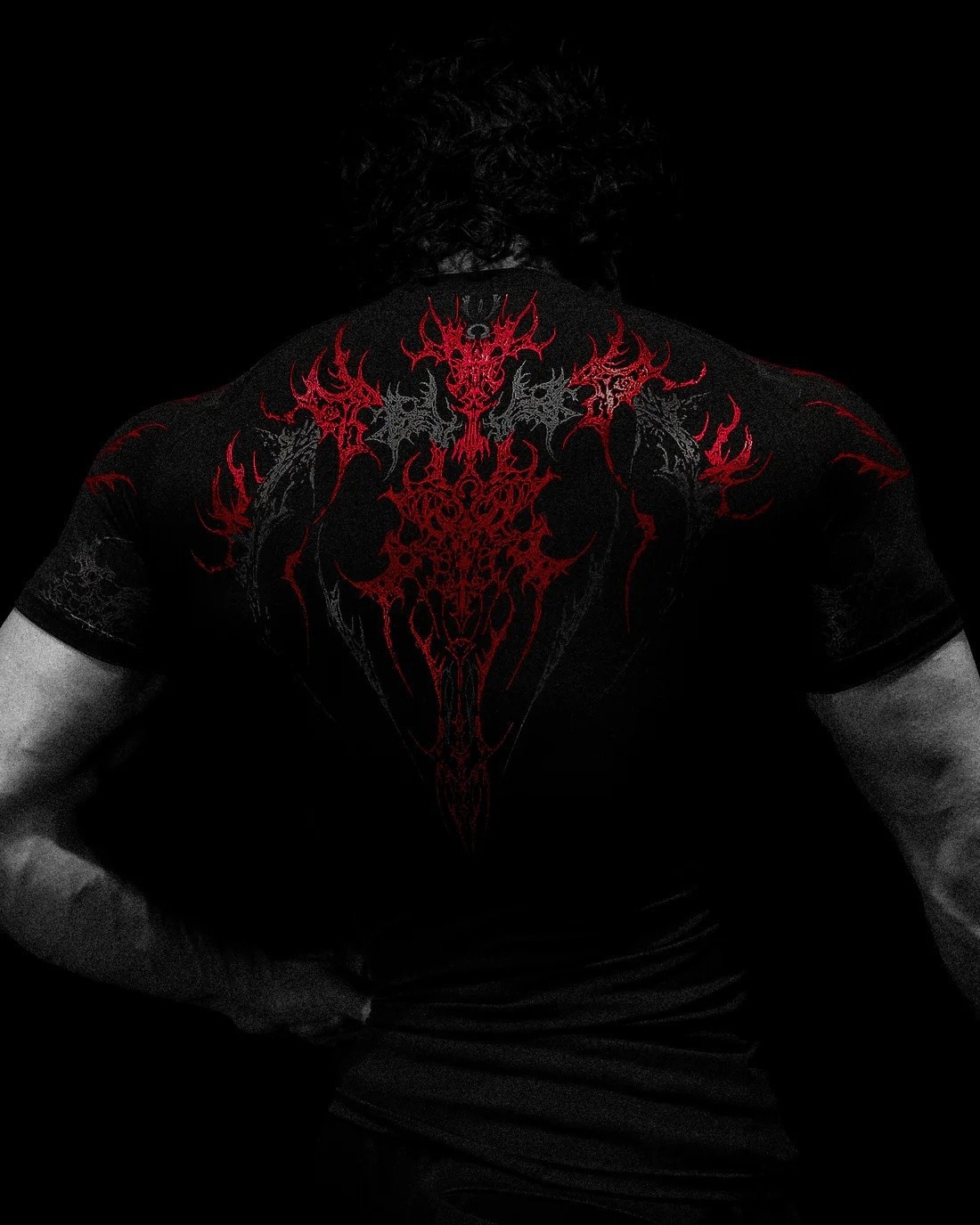 2026 Breathedivinity American Dark Style Sports Fitness Men's T-Shirt Quick-Dry Stretch Tight-Fitting Shirt 008_viptrois.com