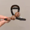1# Gloss black bottom clip 8cm [Deep Coffee Pearl]