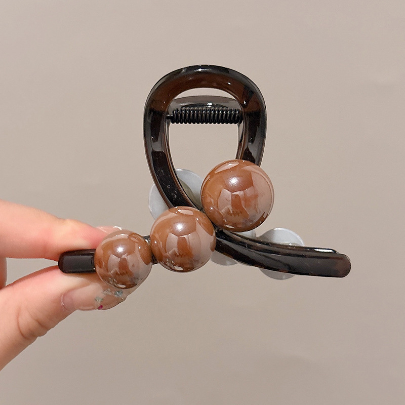 Pinza para el cabello coreana de gran tamaño, pinza para el cabello exquisita y de alta gama para mujeres con gran volumen de cabello, pinza de tiburón en la parte posterior de la cabeza, lindo sombrero con pinza para el cabello
