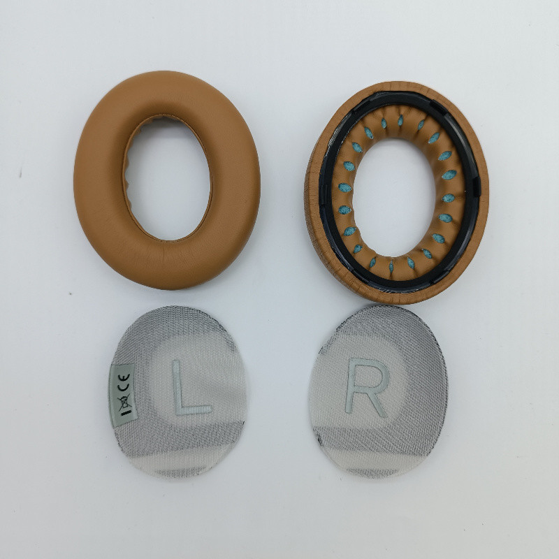 Orejeras de piel de cordero de color caqui con almohadilla de algodón (por favor ordene 2 para un juego)