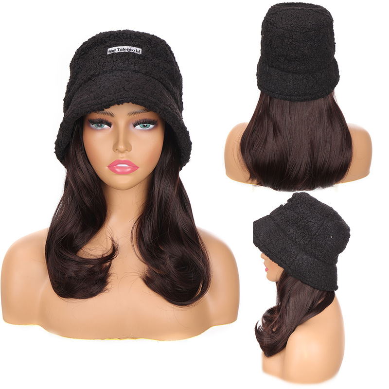 Autumn and winter version lamb fleece Japanese fashion suitable for winter fisherman hat lamb wig Net Red Hat wig women's spot Autumn and winter version lamb fleece Japanese fashion suitable for winter fisherman hat lamb wig Net Red Hat wig women's spot