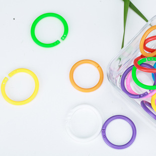 Factory direct plastic Book Ring double button ring plastic clamp ring plastic binding ring color opening plastic Book Ring