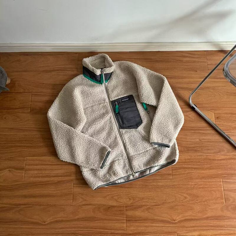 高品質pata pata外国貿易クラシックラムウールアウトドアカップルスタイルトレンディブランドスタンドカラージッパージャケットトレンディブランド|undefined